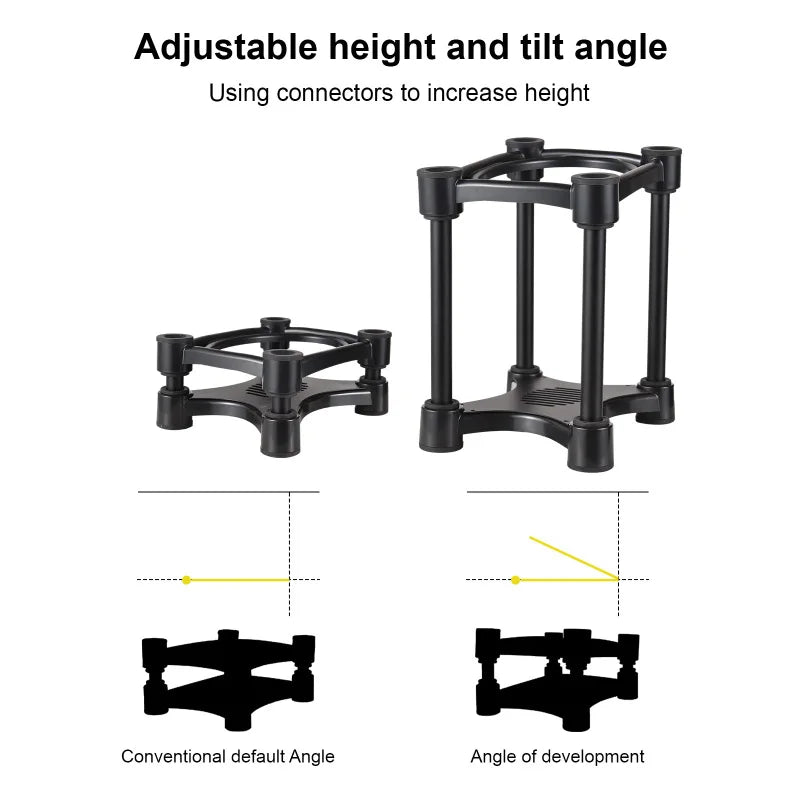 Desktop Speaker Stands Adjustable Monitor Isolation