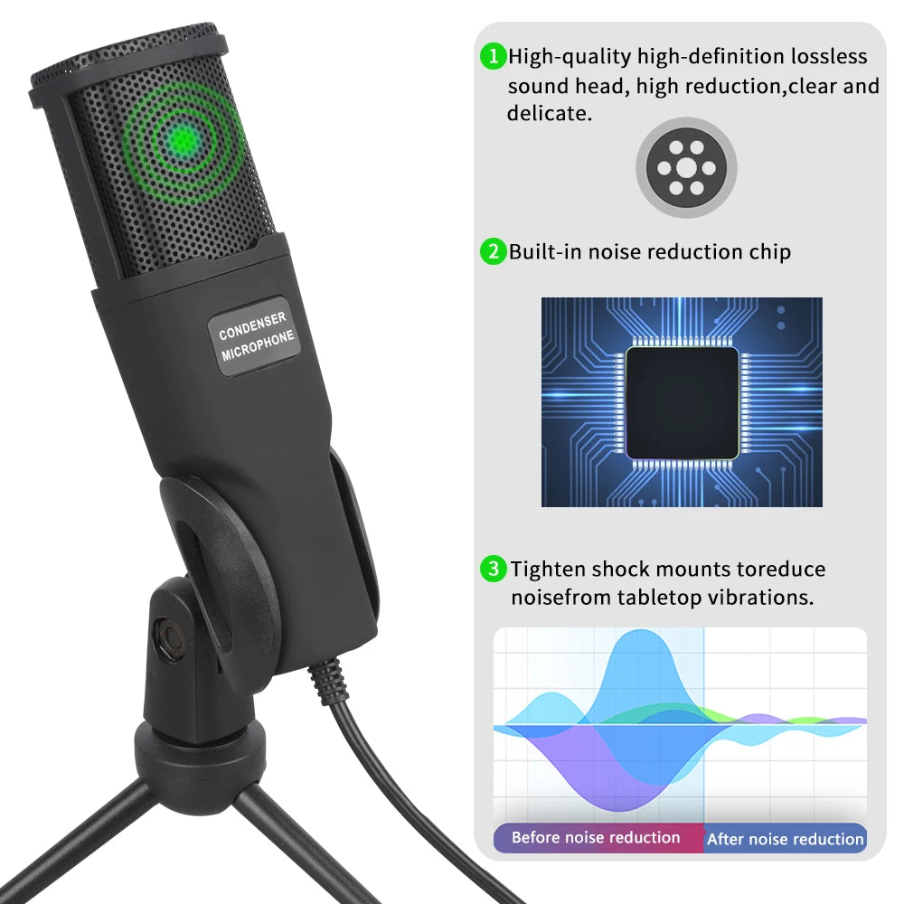 USB Condenser Microphone for Streaming & Podcasting