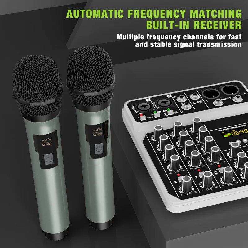 4 Channel Audio Mixer Bluetooth Recording Kit