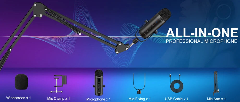 USB Cardioid Condenser Microphone Kit